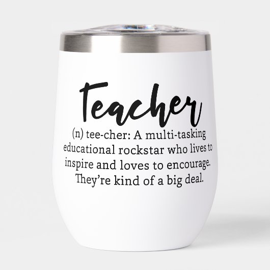 Teacher Definition Wine Tumbler (Vorderseite)