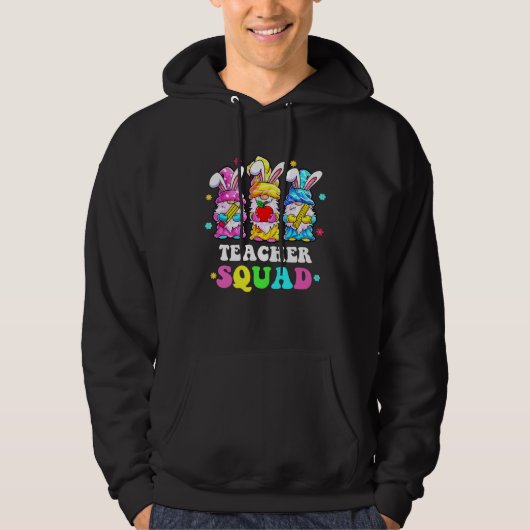 Teacher Easter Squad Love Teacher s Day Cute Rabbi Hoodie (Vorderseite)