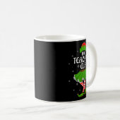 Teacher Elf Christmas Family Girls Women Elf Squad Kaffeetasse (VorderseiteRechts)