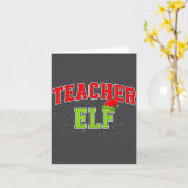 Teacher Elf Christmas Family Matching Group Xmas T Karte (Gelbe Blume)