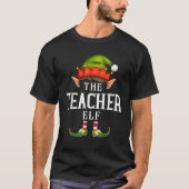 Teacher Elf Group Funny Christmas Pajama Party T-Shirt (Vorderseite)
