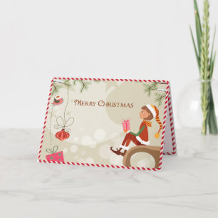 Teacher Elf - Personalized Christmas Cards Feiertagskarte