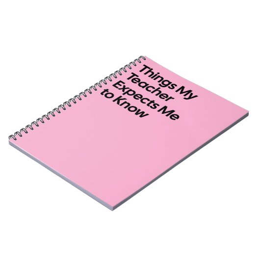 Teacher Expects Funny Notebook Notizblock (Linke Seite)
