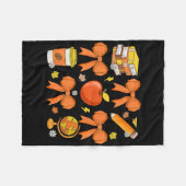 Teacher Fall Shirt Coquette Bow Pumpkin Herbst als Fleecedecke (Vorderseite (Horizontal))