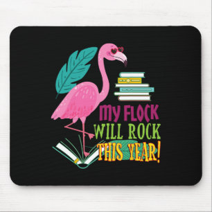 Teacher Flamingo meine Flock Rock ersten Tag Scho Mousepad
