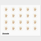 Teacher Fuel Funny Coffee Cup Design Runder Aufkleber (Blatt)