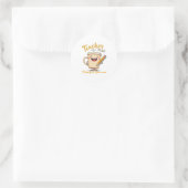 Teacher Fuel Funny Coffee Cup Design Runder Aufkleber (Tasche)