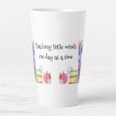 Teacher für Wasserfarben Latte Tasse mit Zitat (Vorderseite)