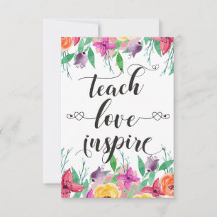 Teacher Geschenk Teach Liebe Inspirierte Zitat Blu