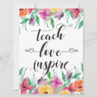Teacher Geschenk Teach Liebe Inspirierte Zitat Blu