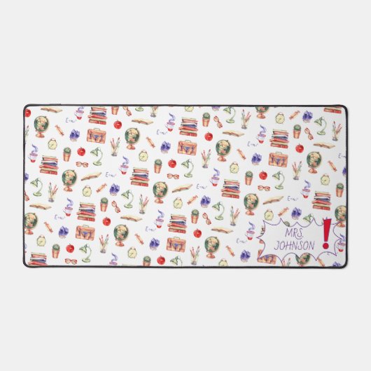 Teacher Geschenk Wasserfarben Schule Gebot Skriptn Schreibtischunterlage (Vorderseite)