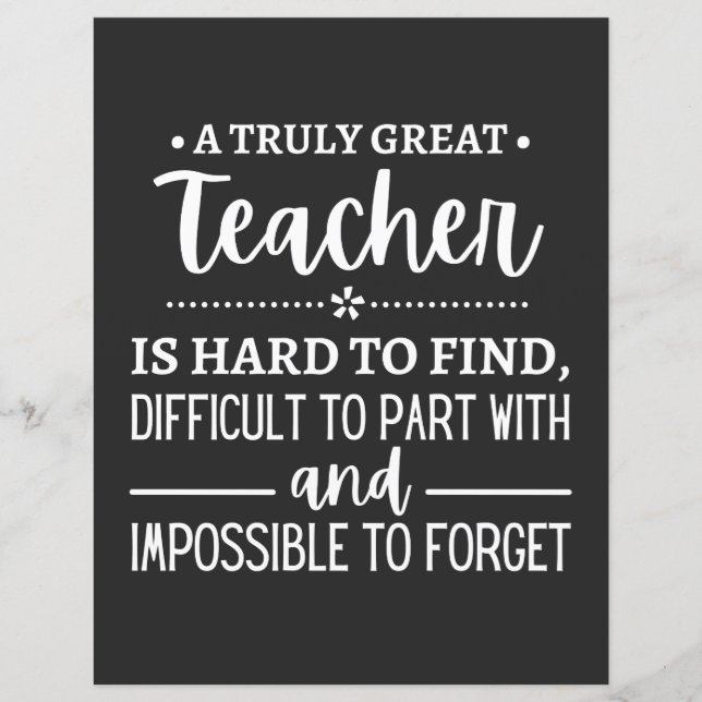 teacher Gift, A Truly Great Teacher (Vorderseite)