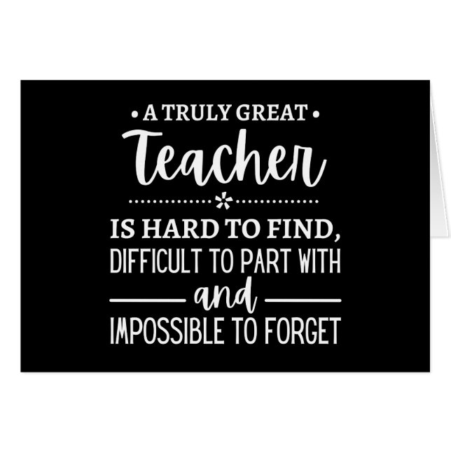 Teacher Gift, A Truly Great Teacher (Vorderseite (Horizontal))
