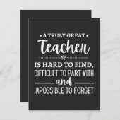 teacher Gift, A Truly Great Teacher Dankeskarte (Vorne/Hinten)
