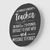 teacher Gift, A Truly Great Teacher Große Wanduhr (Winkel)