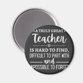 Teacher Gift, A Truly Great Teacher Magnet (Vorderseite/Rückseite)