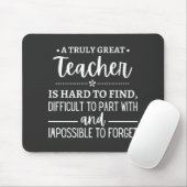 Teacher Gift, A Truly Great Teacher Mousepad (Mit Mouse)