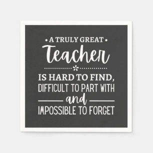 Teacher Gift, A Truly Great Teacher Serviette