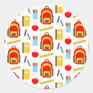 Teacher Gift Apple Back To School Runder Aufkleber