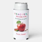 Teacher Gift – Can Cooler with Thank You Message Selters Dosenkühler (Seltzer Vorderseite)