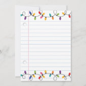 Teacher Gift Card Holder Merry & Bright Christmas Einladung (Rückseite)