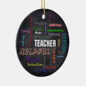 Teacher Gift Chalkboard Typography Subway Art Keramikornament (Rechts)