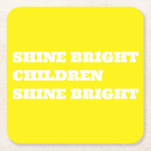 Teacher Gift - Colourful Uplifting Paper Coaster Rechteckiger Pappuntersetzer (Vorderseite)