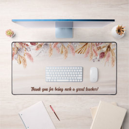 Teacher Gift Custom Boho neutrale Farbe Schreibtischunterlage