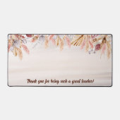 Teacher Gift Custom Boho neutrale Farbe Schreibtischunterlage (Vorderseite)