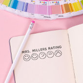 Teacher Gift Custom Classroom School Review Permastempel