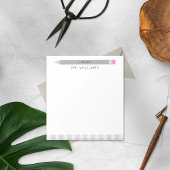 Teacher Gift Custom Illustriert Grey Stift Notizblock