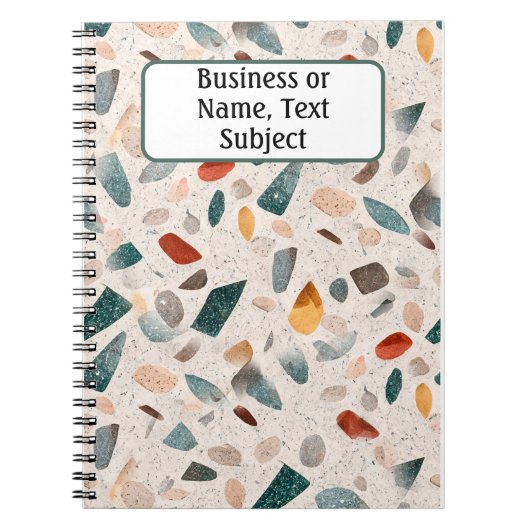 Teacher Gift Large Chips Terrazzo Muster Notizblock (Vorderseite)