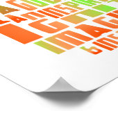 Teacher Gift Poster Typografie Zitat Apple (Ecke)