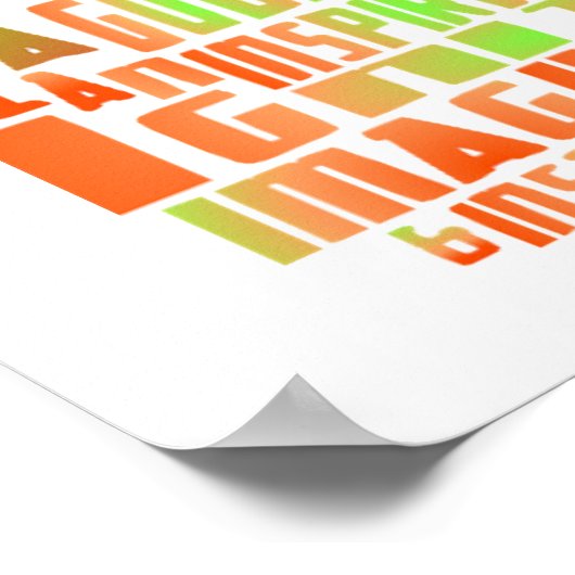 Teacher Gift Poster Typografie Zitat Apple (Ecke)