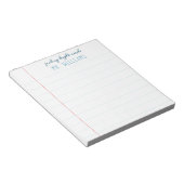 Teacher Gift Preppy Lined Paper Notepad Notizblock (angewinkelt)