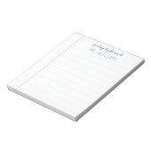 Teacher Gift Preppy Lined Paper Notepad Notizblock (Rotiert)