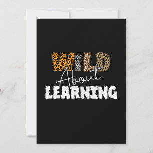 Teacher Gift Wild über Lernen Einladung