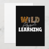 Teacher Gift Wild über Lernen Einladung (Vorne/Hinten)