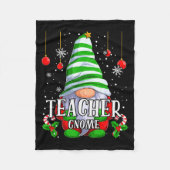 Teacher Gnome Christmas Pajamas Matching Family Gr Fleecedecke (Vorderseite)
