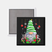Teacher Gnome Christmas Pajamas Matching Family Gr Magnet (Vorderseite/Rückseite)