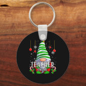 Teacher Gnome Christmas Pajamas Matching Family Gr Schlüsselanhänger (Vorderseite)