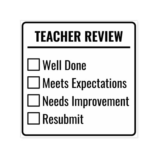 Teacher Grading Assignment Checklist Feedback Permastempel (Design)