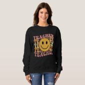 Teacher Groovy Retro Hippie 3 Sweatshirt (Vorne ganz)