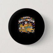 Teacher Halloween School Bus Driver Cute Ghost Wit Button (Vorderseite)