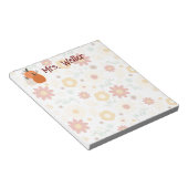Teacher Hauptgeschenk Fall Floral & Kürbis Notizblock (angewinkelt)