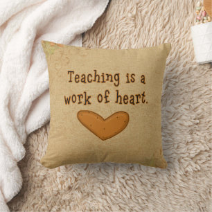 Teacher Heart Work Kissen