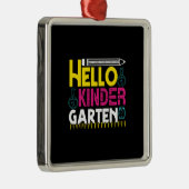 Teacher Hello Kinder Garten Ornament Aus Metall (Rechts)