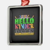 Teacher Hello Kinder Garten Ornament Aus Metall (Links)