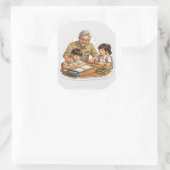 Teacher Helping Students Sticker (Tasche)