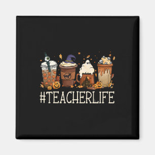 Teacher Horror Fall Kaffeekocher Halloween Pumpki Magnet